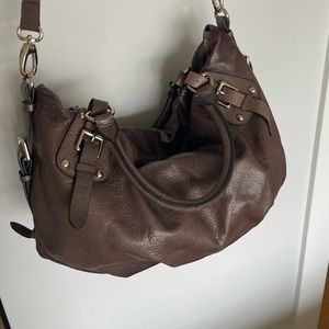 Taupe Crossbody leather bag